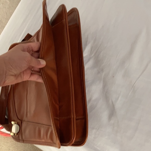 Cognac brown vintage JR leather hand bag/purse - Picture 11 of 14